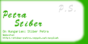 petra stiber business card